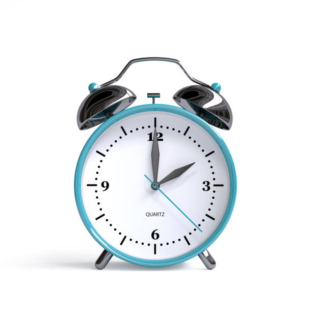 istock Old alarm clock on white background - 2 o'clock - 3d illustration rendering 1058439476