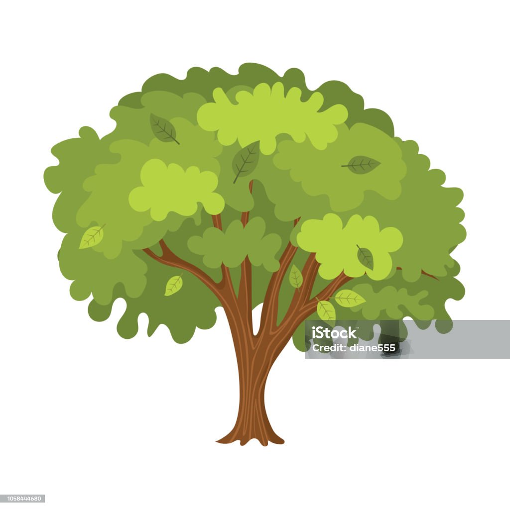 Pohon Kartun Lucu - Bebas Royalti Alam vektor stok