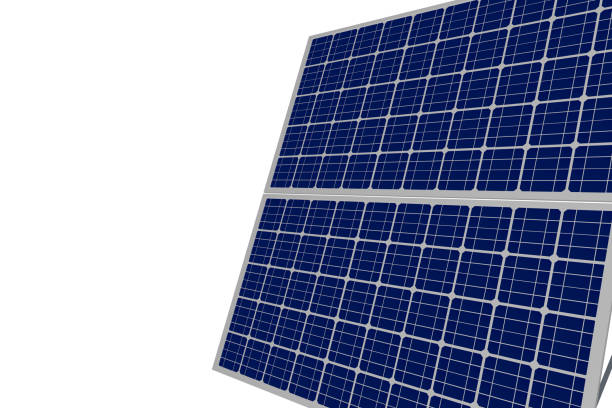 istock Industrial illustration of Solar panel isolated on white background, 3D illustration 1058456564