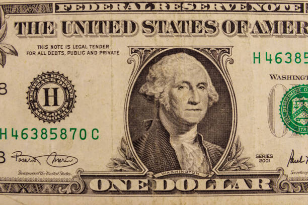 istock Macro shot of one dollar banknote 1058457548