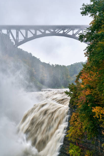 istock A bridge over a waterfall in autumn 1058464972