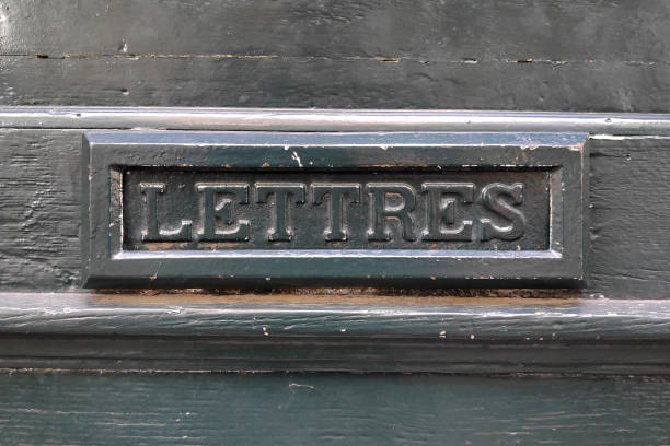 istock Mail slot - Lettres translates to Letters 1058465220