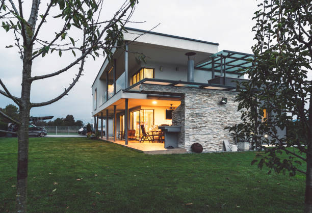 istock Modern villa in the nature 1058472226