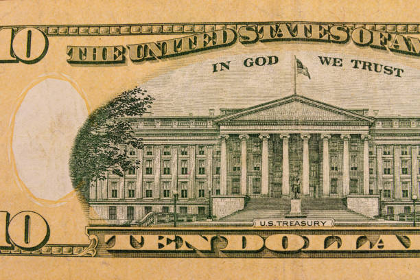 istock Macro shot of ten dollars banknote 1058474402