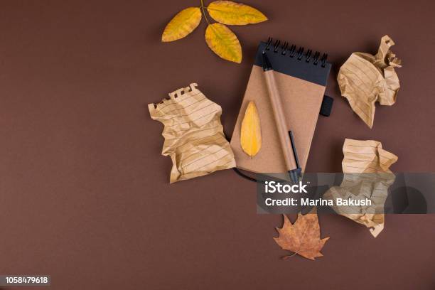 Notepad And Crumpled Sheets For Writing Difficult Work To Write A ...