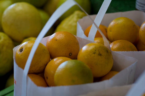 pile of oranges stock photo