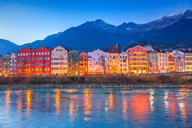 istock Innsbruck at night, Austria 1058487976