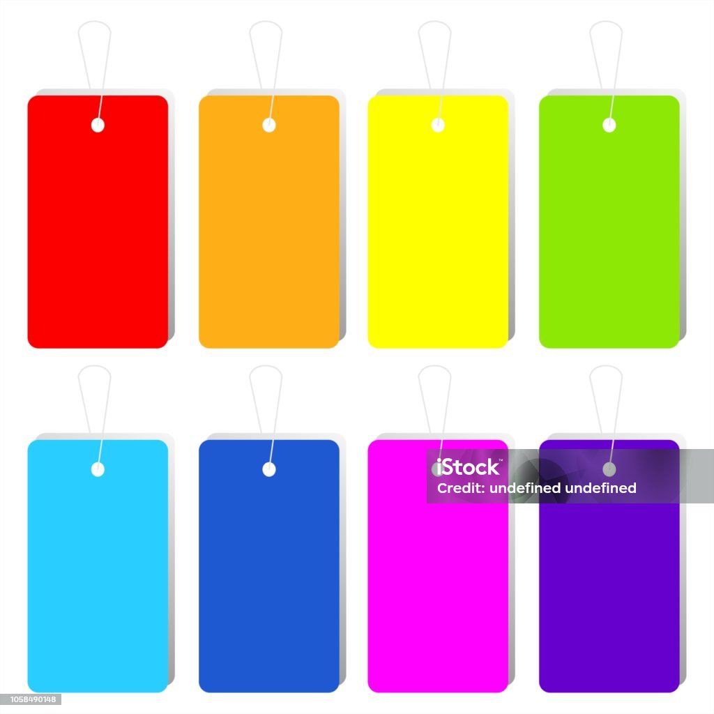 Set Empty Tags Stock Illustration - Download Image Now - Adhesive Note ...