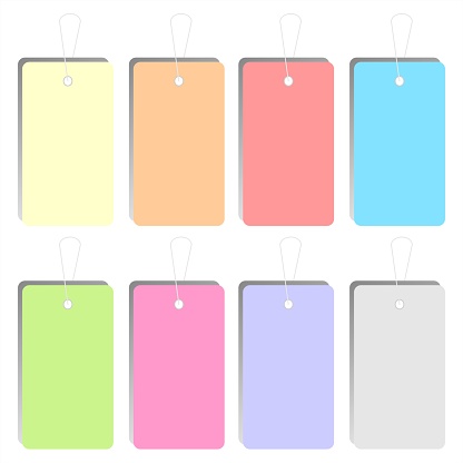 Empty Tags Examples Set Empty Tags Stock Illustration - Download Image Now - Adhesive Note ...