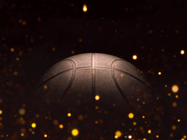 istock Basketball close-up on studio background - Stock image 1058508342
