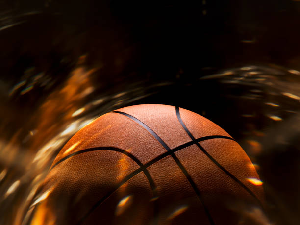 istock Basketball close-up on studio background - Stock image 1058508398