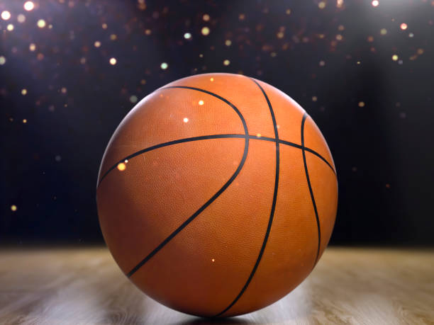 istock Basketball close-up on studio background - Stock image 1058508478