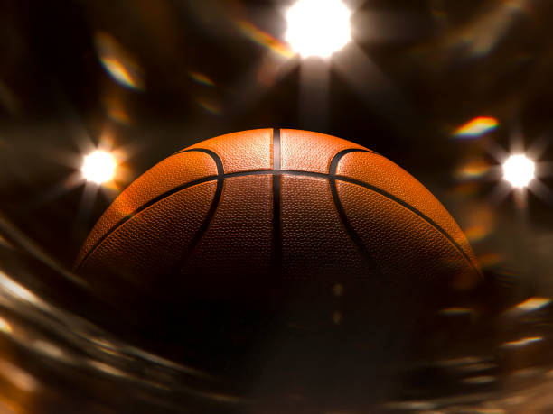 istock Basketball close-up on studio background - Stock image 1058508530