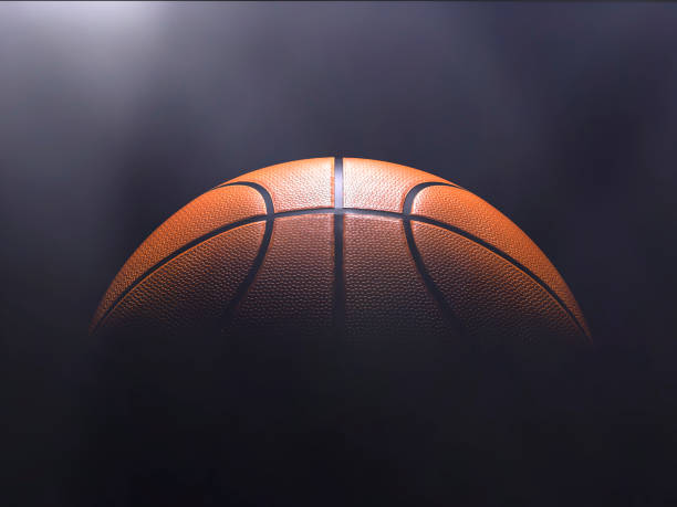 istock Basketball close-up on studio background - Stock image 1058508616