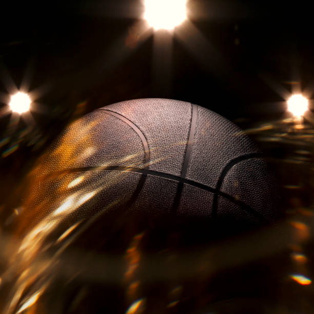 istock Basketball close-up on studio background - Stock image 1058510264
