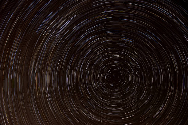istock Star trails near the North Pole Star 1058511424