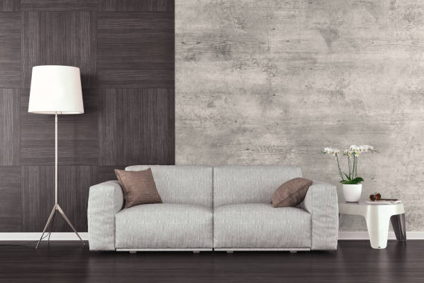 istock Living room with sofa, decoration and copy space 1058519228