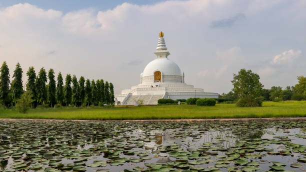 istock World Peace Pagoda in Lumbini, Nepal 1058521068