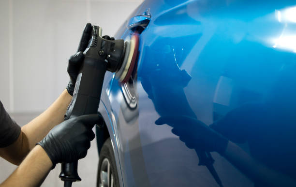 Car detailing concept. Auto cleaning and polish.