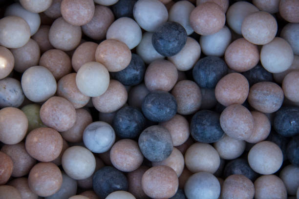istock Bunch of colorful marble eggs. 1058523484