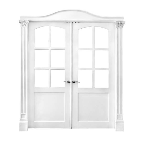 istock white double-leafed door of classical design isolated on white background 1058523974