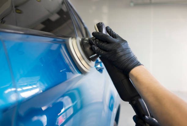 istock Car detailing concept. Auto cleaning and polish. 1058525460