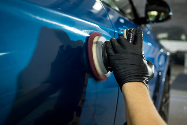istock Car detailing concept. Auto cleaning and polish. 1058525524