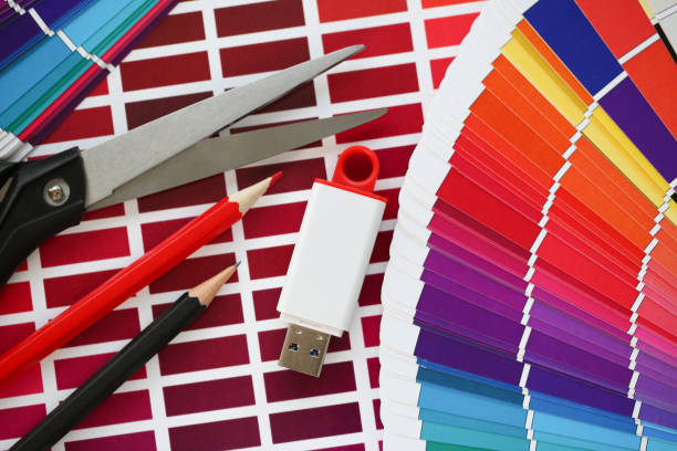 istock Color print of pantone statistics offset 1058528246