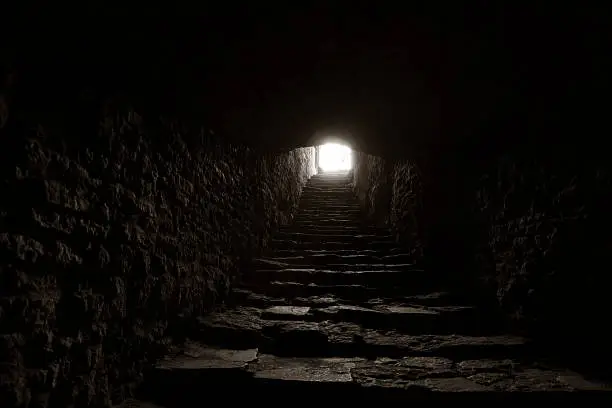 old stone underground passage