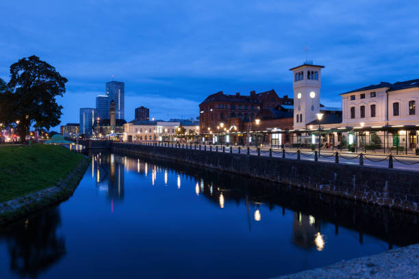 istock Panorama of Malmo at twilight 1058533728