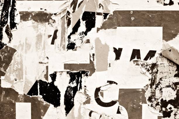 istock Old crumpled creased blank paper ripped torn posters grunge textures backdrop backgrounds placard 1058535126