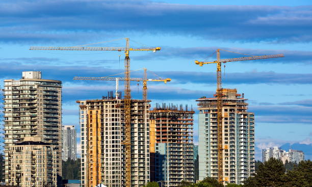 istock Construction of a new residential area. 1058535912