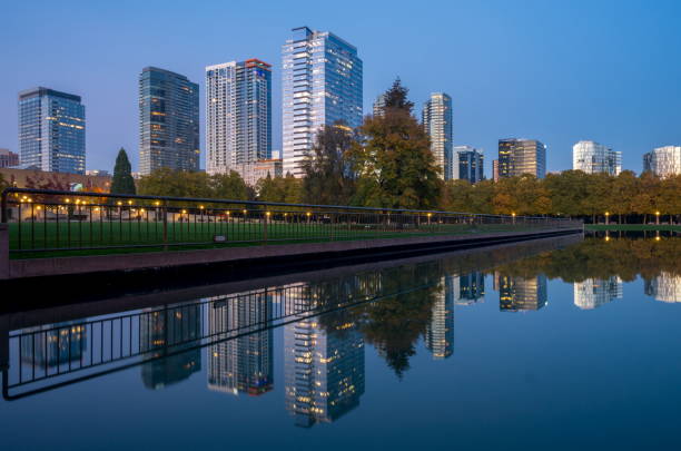 istock Bellevue Downtown Park at Twilight, Washington-USA 1058537720