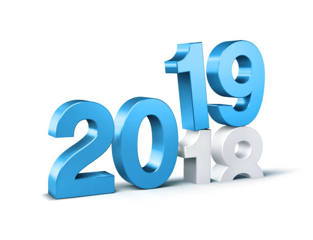 istock Blue 2019 New Year gold beginning symbol 1058551886