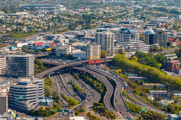 istock Major intersection in Auckland city Newton district 1058551982