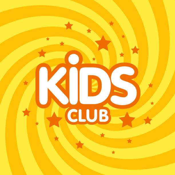 ilustrações, clipart, desenhos animados e ícones de ilustração em vetor carta sinal cartaz do clube de crianças - party toys