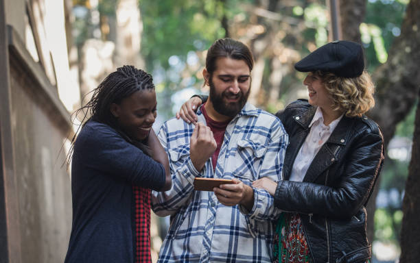 istock Modern people in city 1058559876