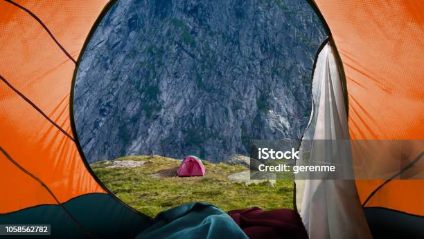 Camping On Mountains Stock Photo - Download Image Now - Norway, Trolltunga, Nature
