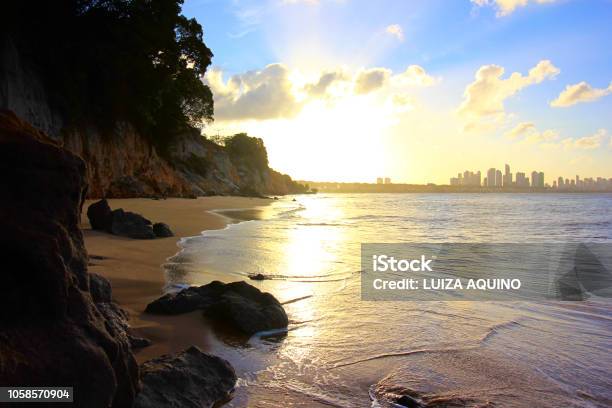 View Of João Pessoa City From Ponta Do Seixas Beach Stock Photo - Download Image Now