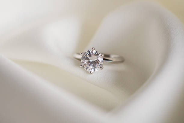 istock Jewelry wedding diamond ring close up 1058581562