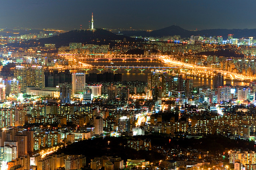 Night view of Seoul from Namhansanseong