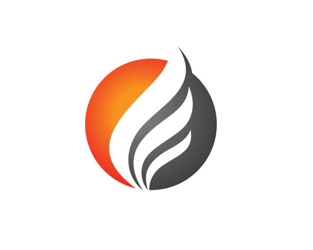 feuer flamme - car white background isolated on white orange stock-grafiken, -clipart, -cartoons und -symbole