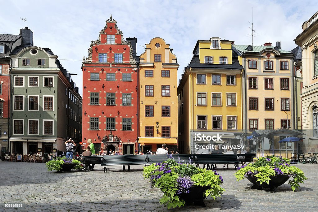 Stockholm. Heart of the Old Town Stockholm. The famous square Stor Torget  in Old Town Gamla Stan Stock Photo