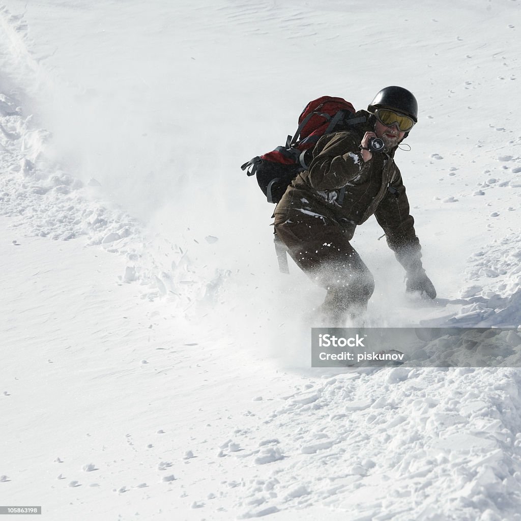 Snowboard na Neve recente - Royalty-free Adulto Foto de stock