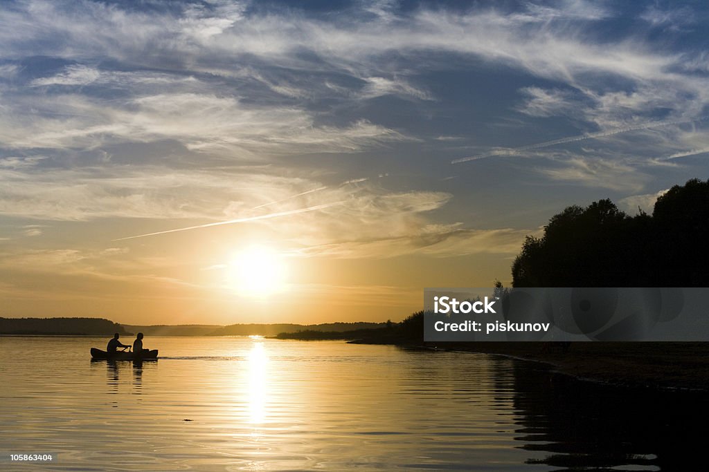 See Lake Sonnenuntergang - Lizenzfrei Jagd Stock-Foto