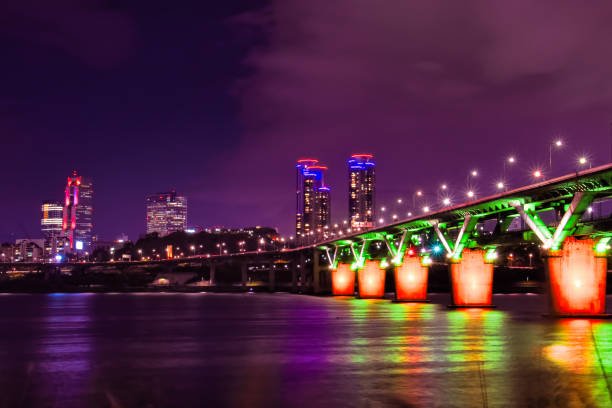 istock VD702 Night view of Cheongdam Bridge 1058636816