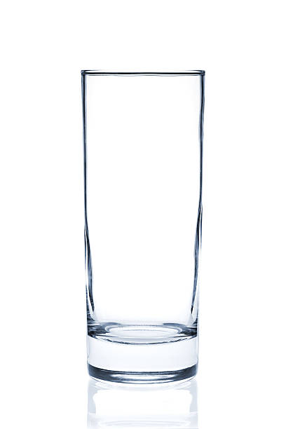 Tall Empty Glass On A White Background Stock Photo - Download Image Now -  Highball Glass, Empty, No People - iStock