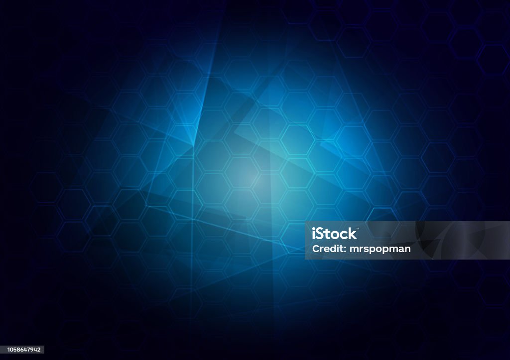 Abstract Vector Technology Grid And Hexagon Concept Technology ...