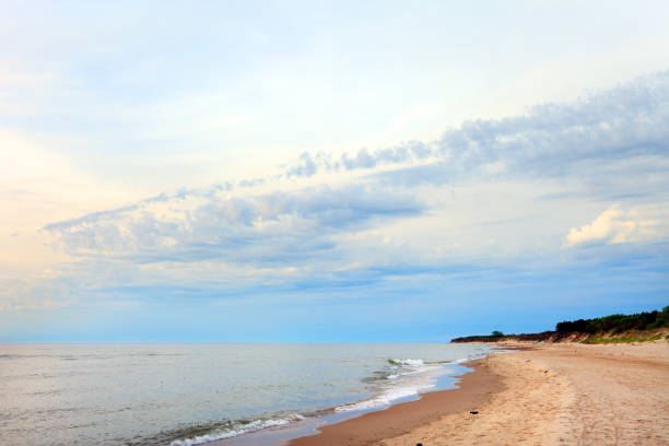 istock Colorful sunset over the Baltic Sea shore and beach 1058656516