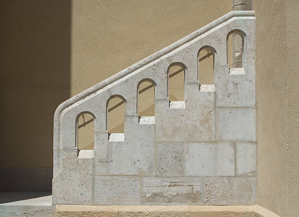 istock Outside stairs and white stone handrail 105865947